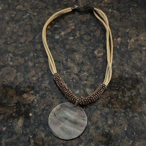 Lia Sophia Multi-Strand Necklace with Shell Pendant